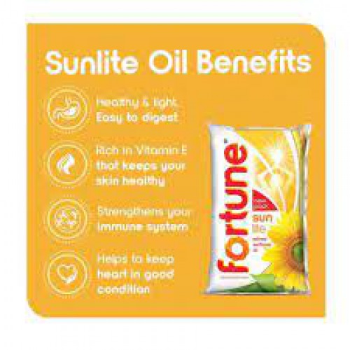 Fortune Sunlite Refind Sunflower Oil 1ltr